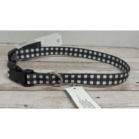 Retriever Adjustable Collar Medium 12”-18” Neck Size Green White Plaid Nylon - Picture 3 of 7